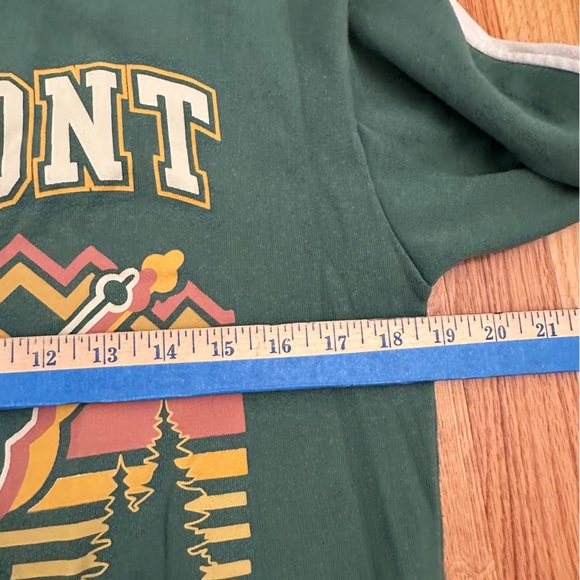 Isaac Morris Limited Sweatshirt Womens Size XS Green Ski Vermont Graphic(j10 - Picture 6 of 12